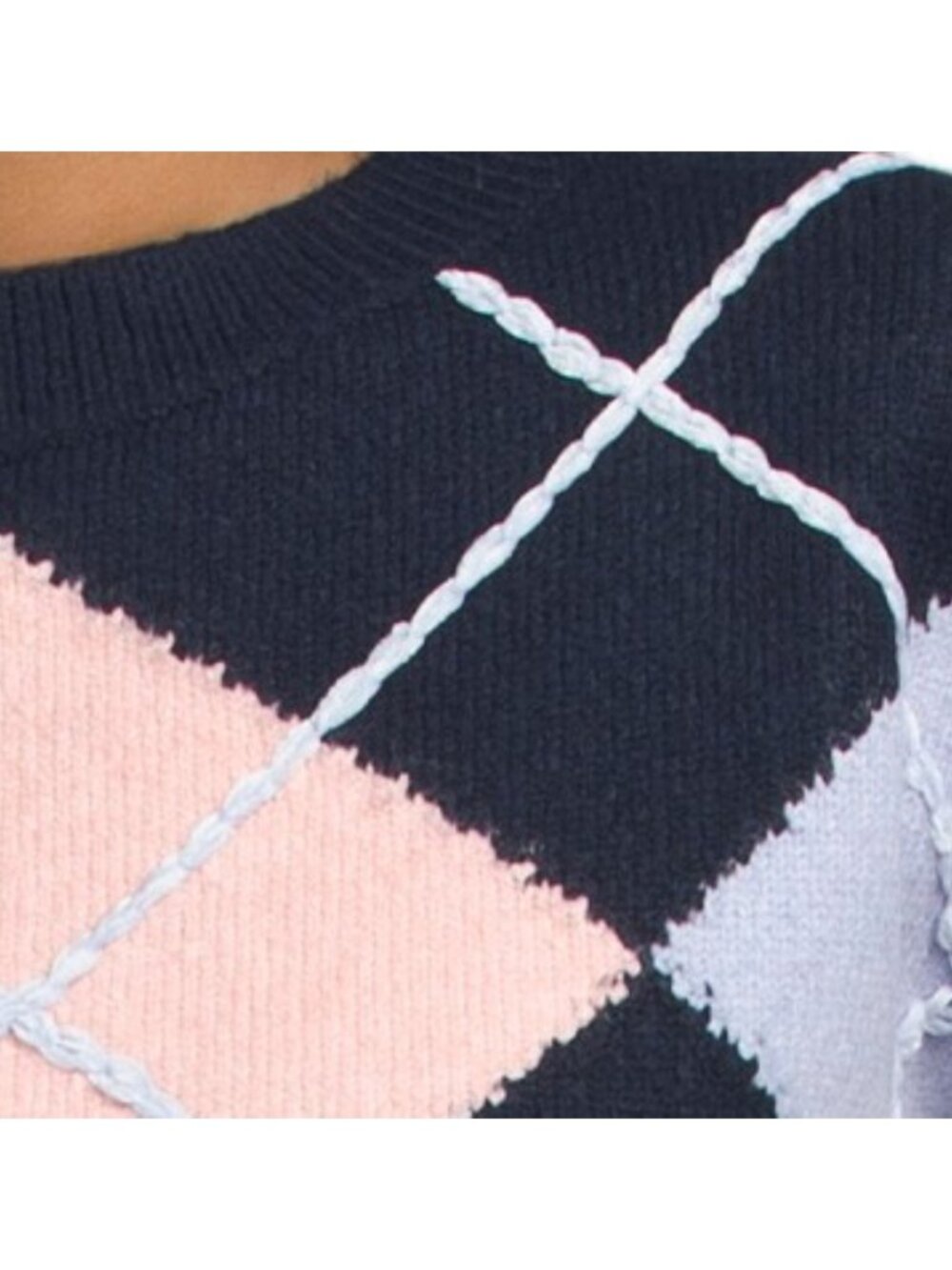 ENGLISH FACTORY Argyle Sweater - Picture 3 of 3